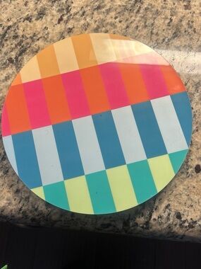 Colorful Striped Round Lazy Susan